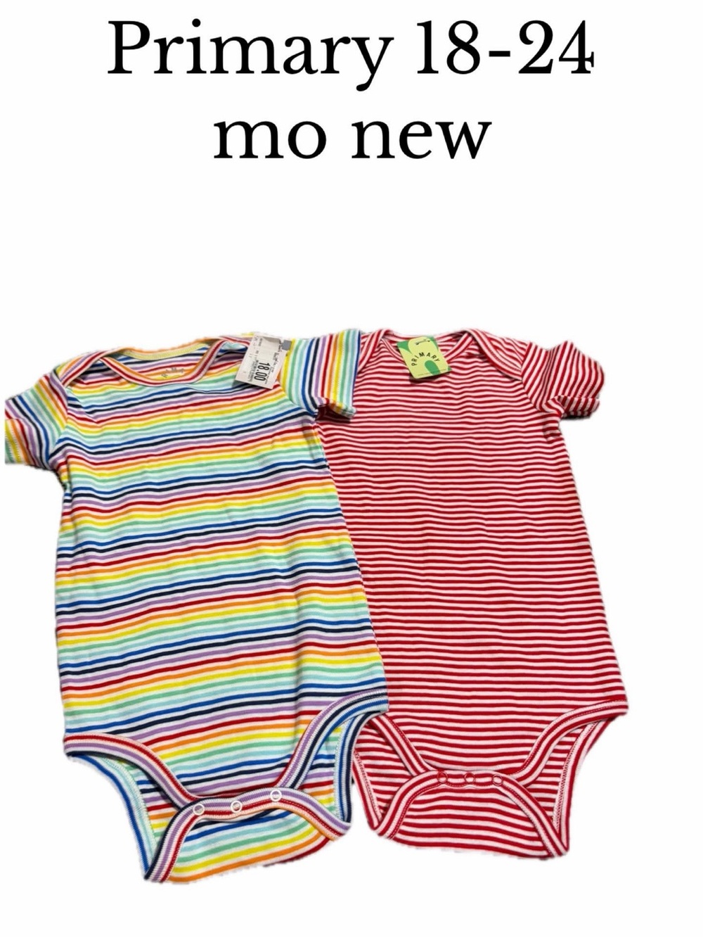 Primary 18-24 month striped onsie bundle bodysuit